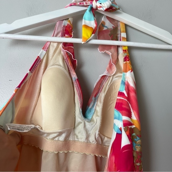 Be Creative Halter Top Floral One Piece Swimsuit 14 - Picture 6 of 11